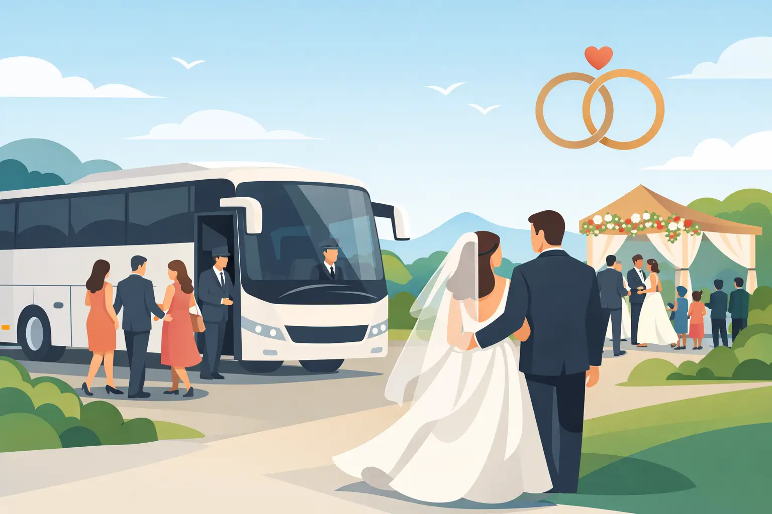 Read more about the article Bus Hire for Weddings: Keep Guests Together